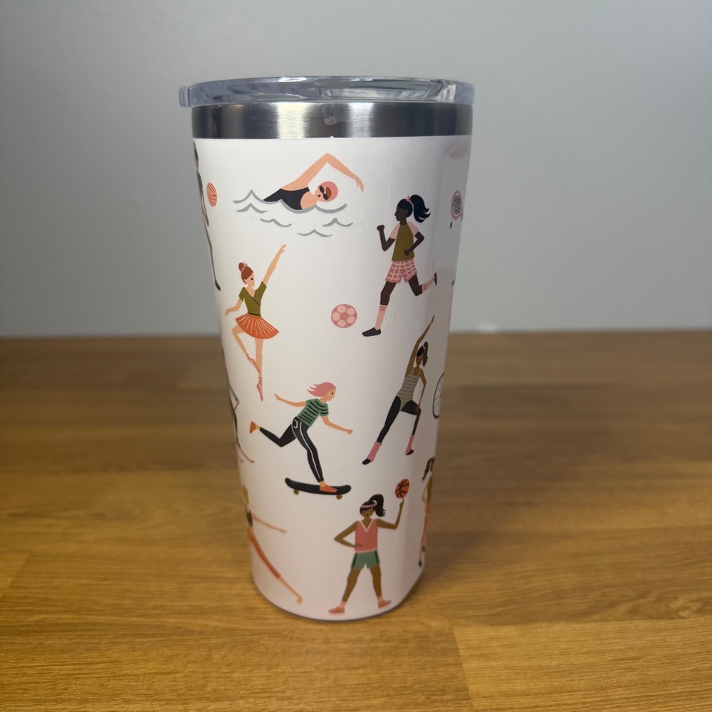 Rifle Paper Co x Corkcicle 16oz Tumbler‎ Sports Girls Insulated Travel Cup White
